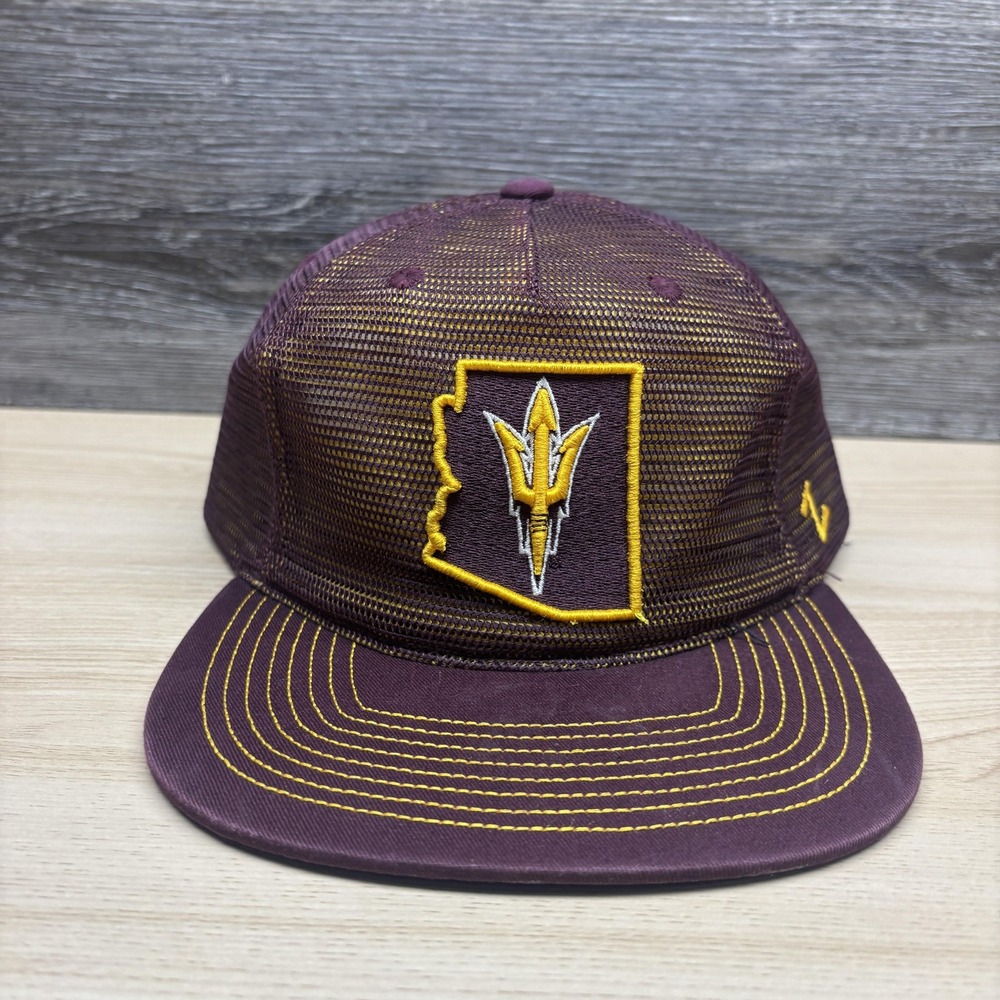 Arizona State Sun Devils Hat Cap Snap Back Mesh One Size Red NCAA Football Mesh